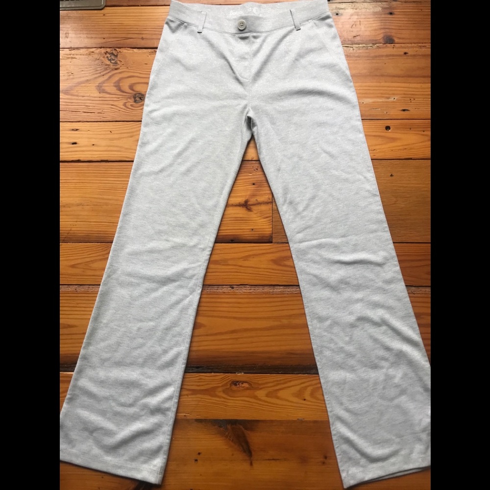Betabrand pull on straight leg shimmer pants